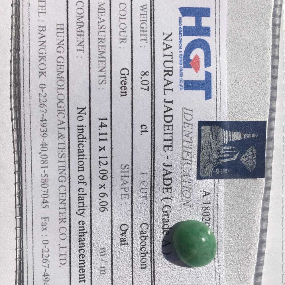 Vintage Authentic Jade Cabochons from Myanmar.